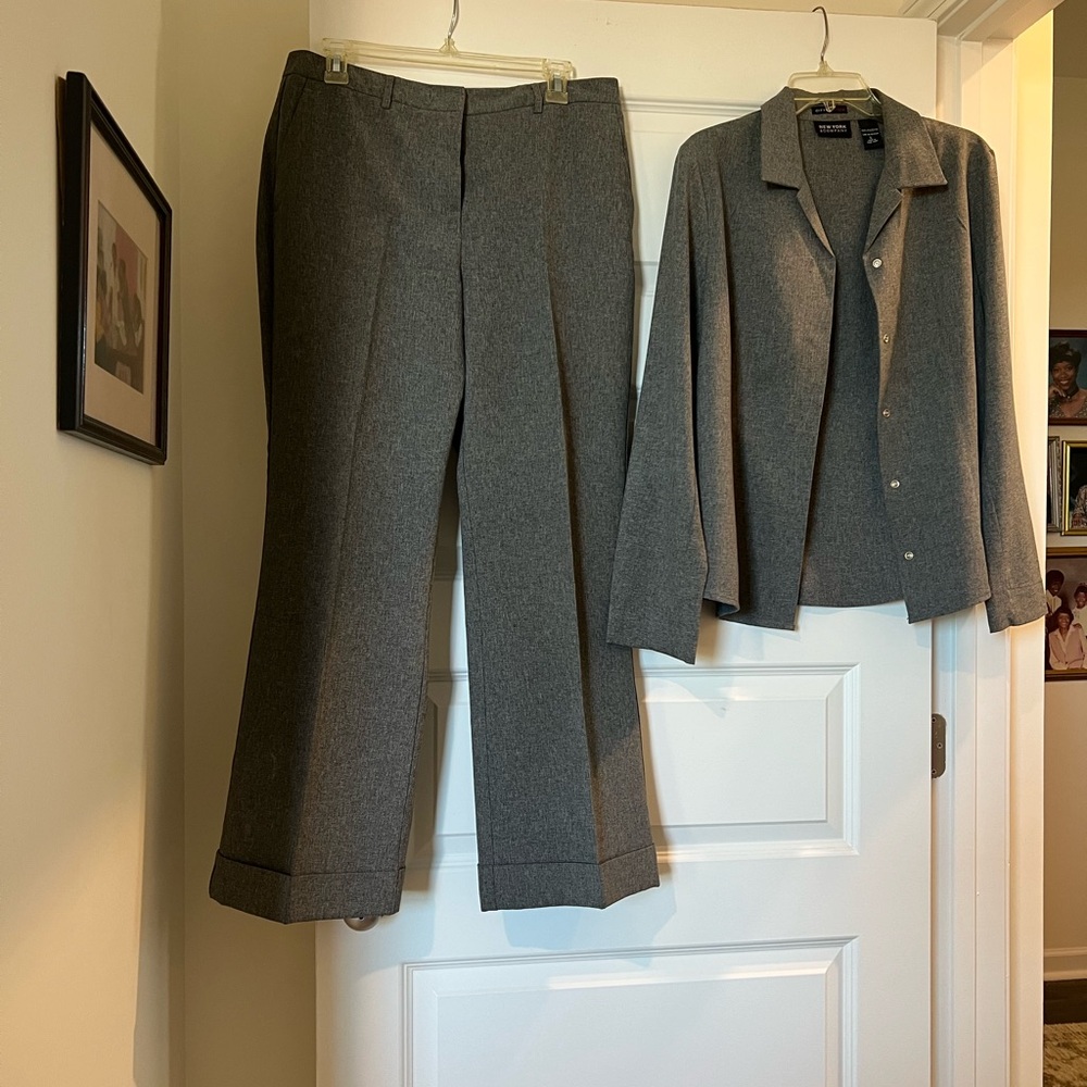 Gray Women's Pants Suit